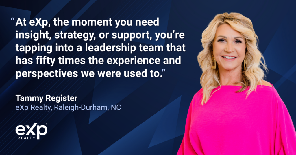 Tammy Register Moves Her 15-agent, $88M Raleigh-Durham Team to eXp Realty.